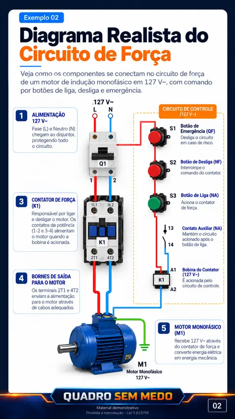 Diagrama do circuito de força